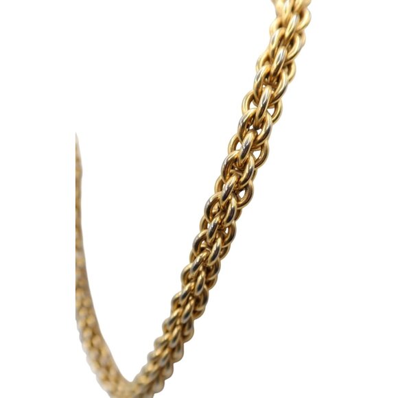 EDWIN PEARL Vintage Gold Tone Chunky Chain Necklace 23" Bold Retro - Picture 4 of 9